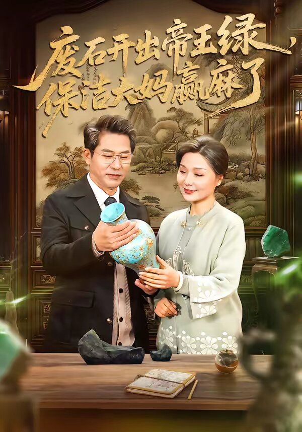 废石开出帝王绿,保洁大妈赢麻了海报