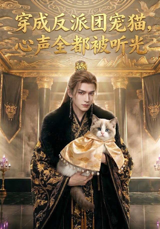 穿成反派团宠猫,心声全都被听光海报