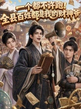 一个都不许跑!全县百姓都是我的财神爷海报