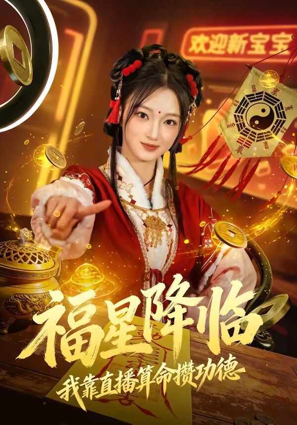 福星降临我靠直播算命攒功德海报